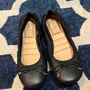 Size 8 black flats brand me too